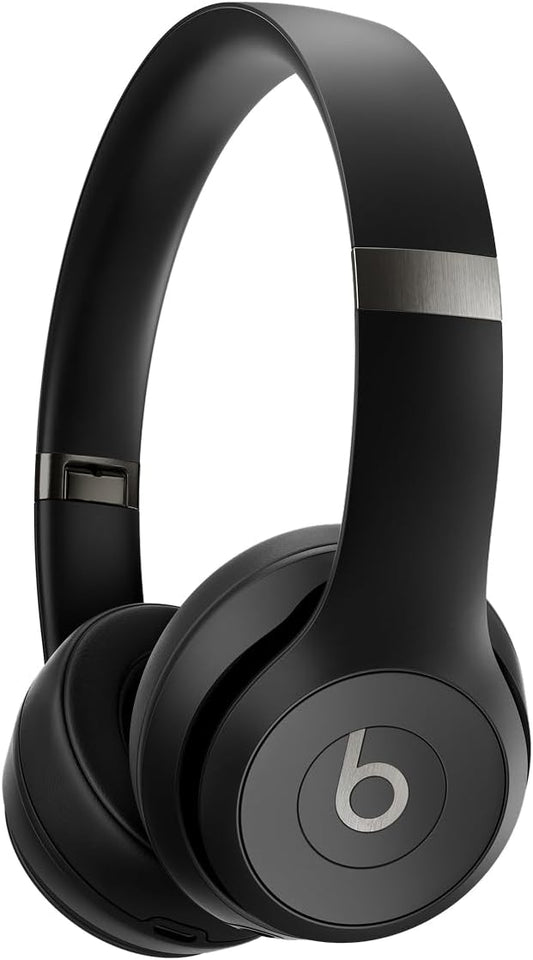 Beats Solo 4 Wireless On-Ear Bluetooth Headphones, Long Battery Life, Lightweight Design, Apple and Android Compatible, Matte Black